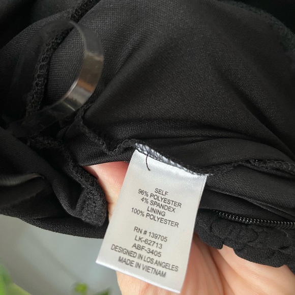 Formal Black Floor Length Dress- Size SMALL - Picture 6 of 11